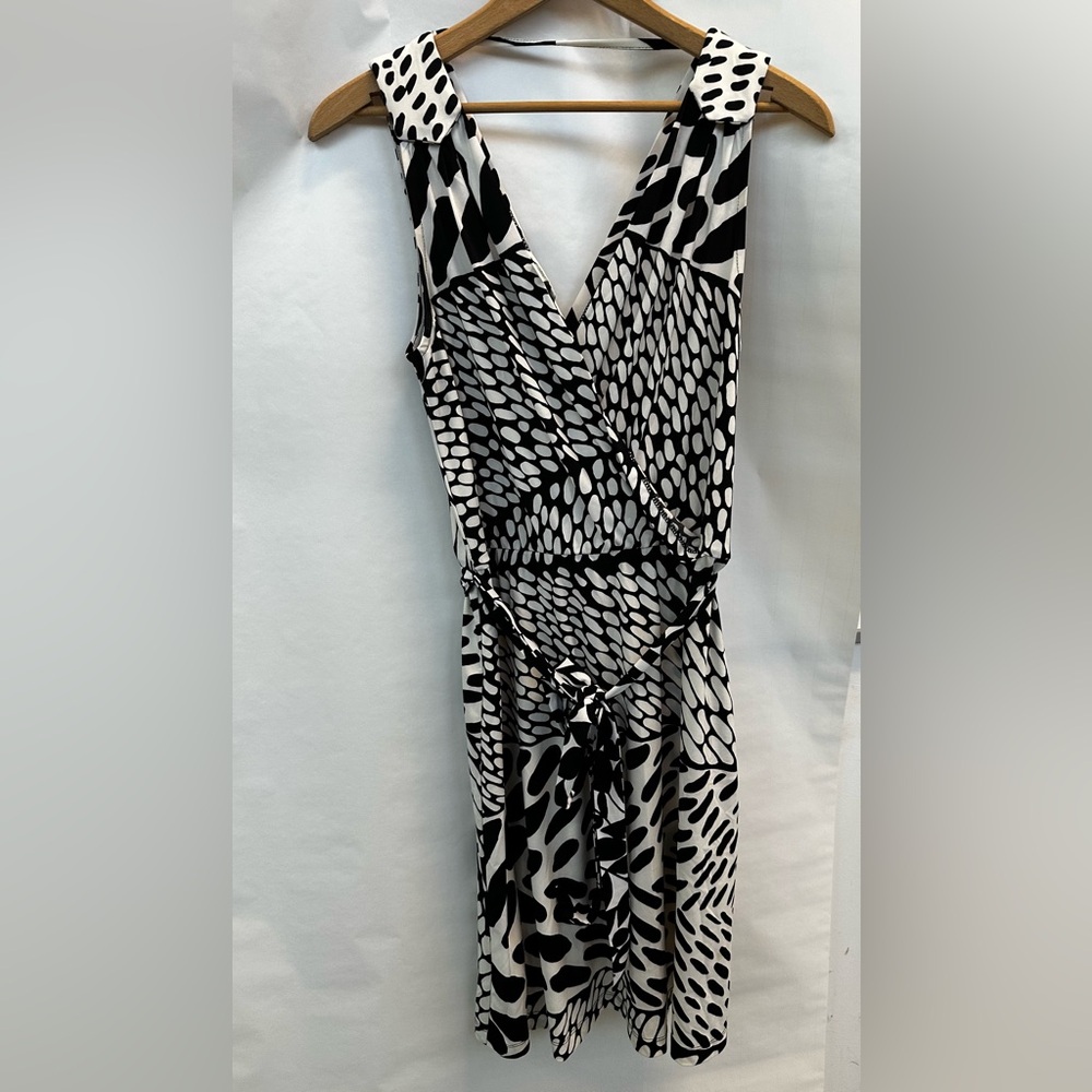 Used Black & White Pattern Dress